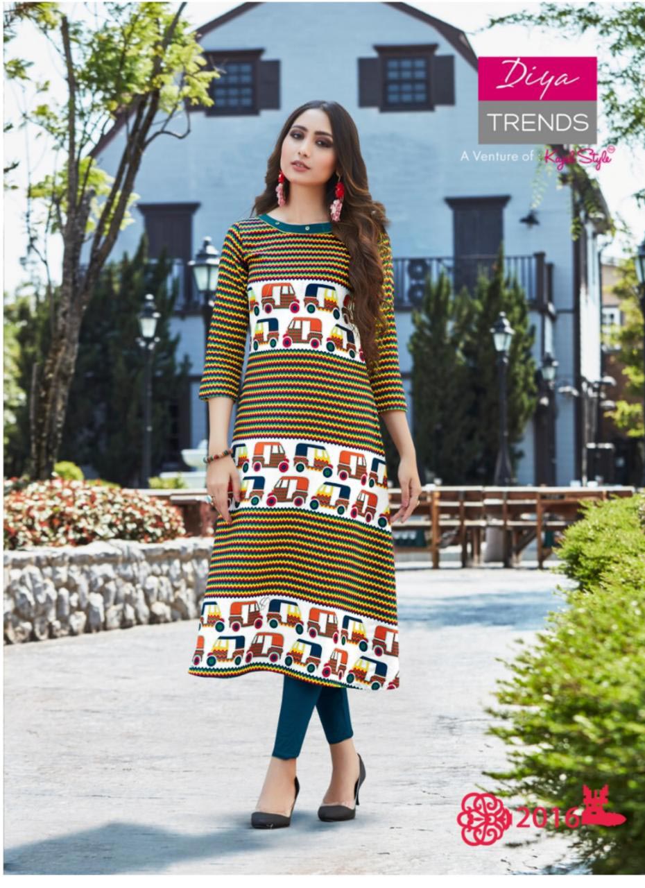 Purple City Vol-2 Diya Trends Pigment Print Kurti Supplier Purple City Vol-2 Diya Trends Pigment Print Kurti Supplier
